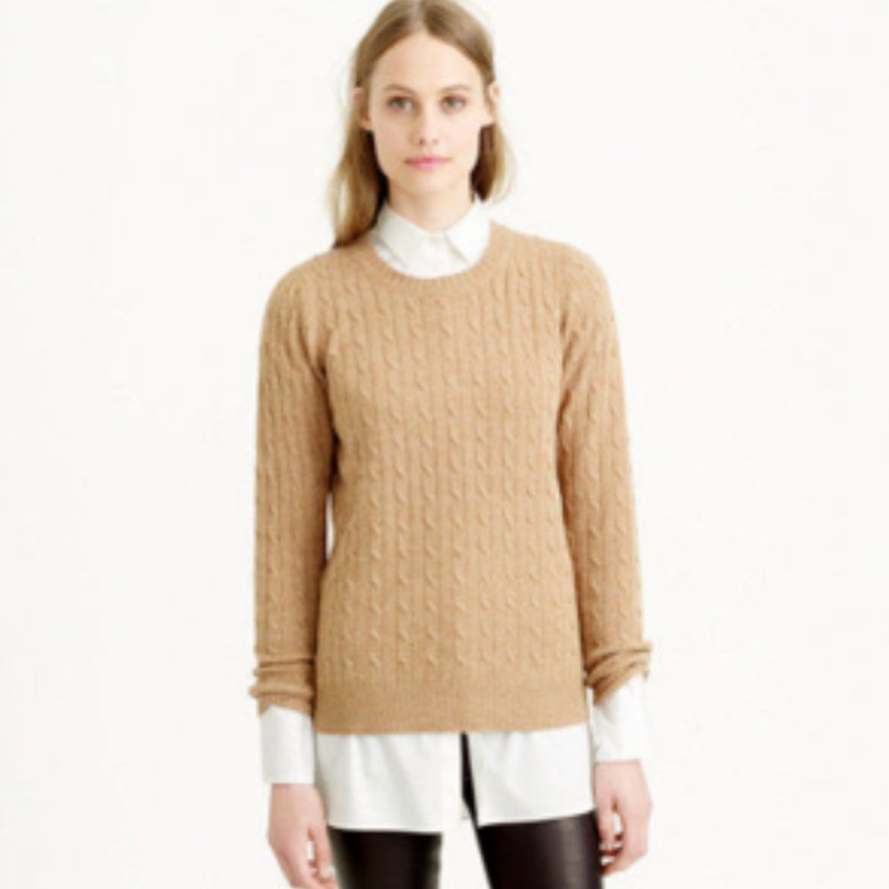 NWT Jcrew Cambridge Cable CREWNECK size SP or L